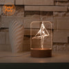 Unique 3D-Illusion Lighting Table Lamp LED Night Lights Gift for Girls Aerial Dance Theme